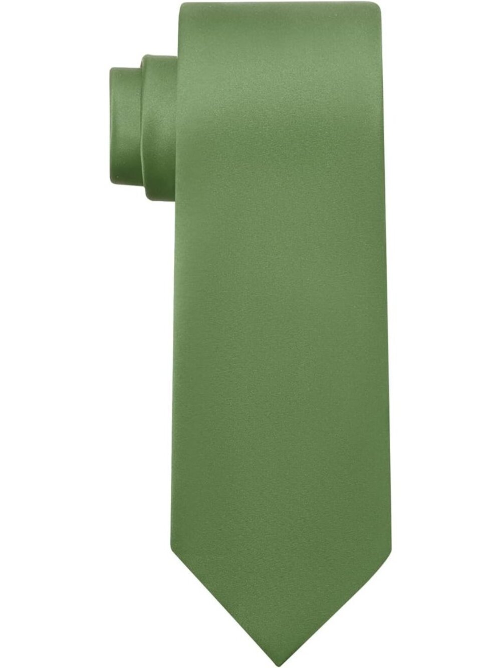 Men's Dark Green Solid Microfiber Plain Formal Silk Necktie For Business Dress